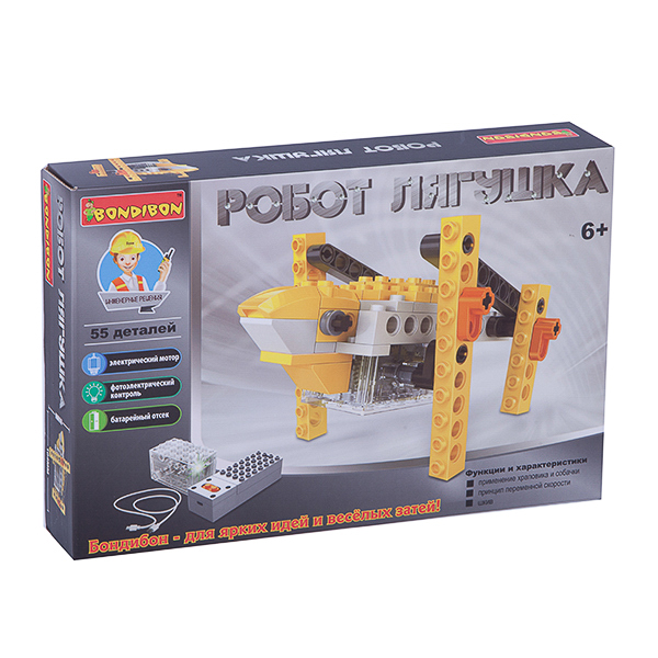 Логические, развивающие игры и игрушки Bondibon Конструктор «РОБОТ ЛЯГУШКА» 55 Логические, развивающие игры и игрушки Bondibon Конструктор «РОБОТ ЛЯГУШКА» 55