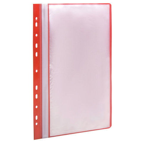 Папка 10 вкладышей STAFF с перфорацией, мягкая, красная, 0,16 мм, 224976 Папка 10 вкладышей STAFF с перфорацией, мягкая, красная, 0,16 мм, 224976