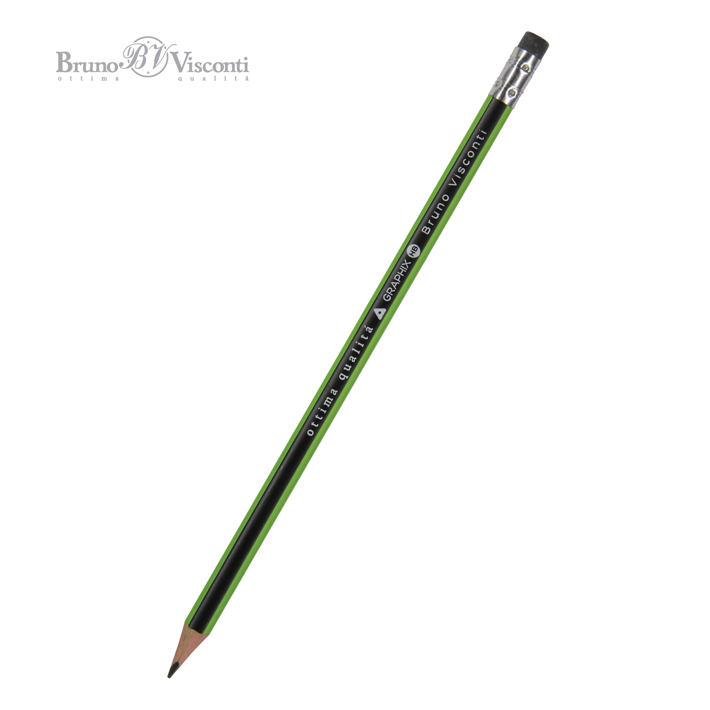 КАРАНДАШ ЧЕРНОГРАФИТОВЫЙ С ЛАСТИКОМ "Graphix" НВ КАРАНДАШ ЧЕРНОГРАФИТОВЫЙ С ЛАСТИКОМ "Graphix" НВ