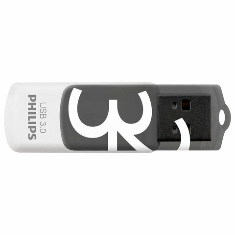 Флеш-диск 32 GB PHILIPS VIVID, разъем USB 3.0, черный, FM32FD00B/97 Флеш-диск 32 GB PHILIPS VIVID, разъем USB 3.0, черный, FM32FD00B/97