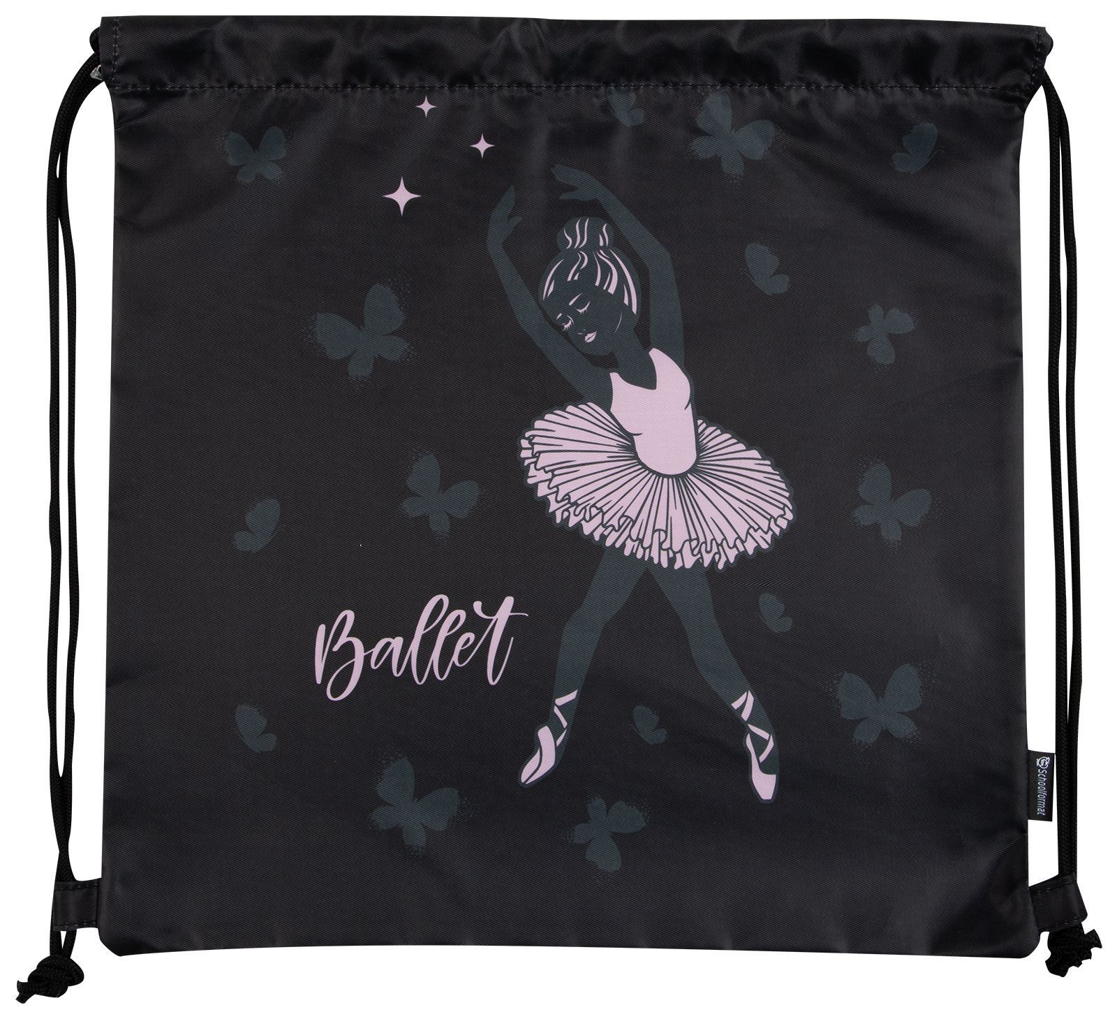Мешок для обуви Schoolformat БАЛЕРИНА 40x40 см черн. 1 отд. универс. Мешок для обуви Schoolformat БАЛЕРИНА 40x40 см черн. 1 отд. универс.