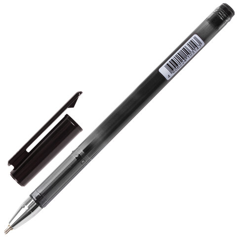 Ручка шариковая масляная BRAUBERG "Profi-Oil", ЧЕРНАЯ, корпус с Ручка шариковая масляная BRAUBERG "Profi-Oil", ЧЕРНАЯ, корпус с