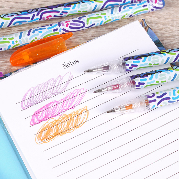 Набор ручек гелевых 8цв. "Darvish" с блёстками, корпус с рисунком