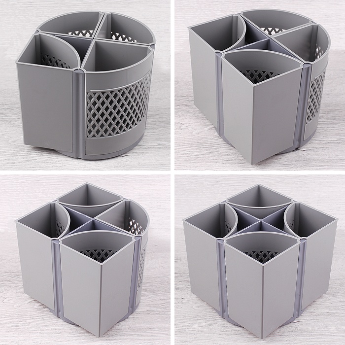 Подставка для канц. принадлежностей "Квартет-360" серый РБ Подставка для канц. принадлежностей "Квартет-360" серый РБ