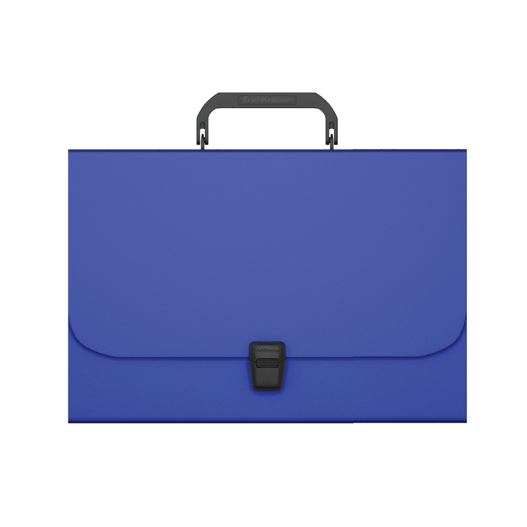 Портфель пластиковый Erich Krause Matt Classic, A4, синий (в пакете по 1шт.) Портфель пластиковый Erich Krause Matt Classic, A4, синий (в пакете по 1шт.)
