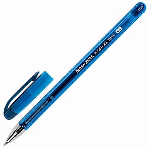 Ручка гелевая BRAUBERG "Profi-Gel TONE", СИНЯЯ, линия письма 0,4 мм, Ручка гелевая BRAUBERG "Profi-Gel TONE", СИНЯЯ, линия письма 0,4 мм,