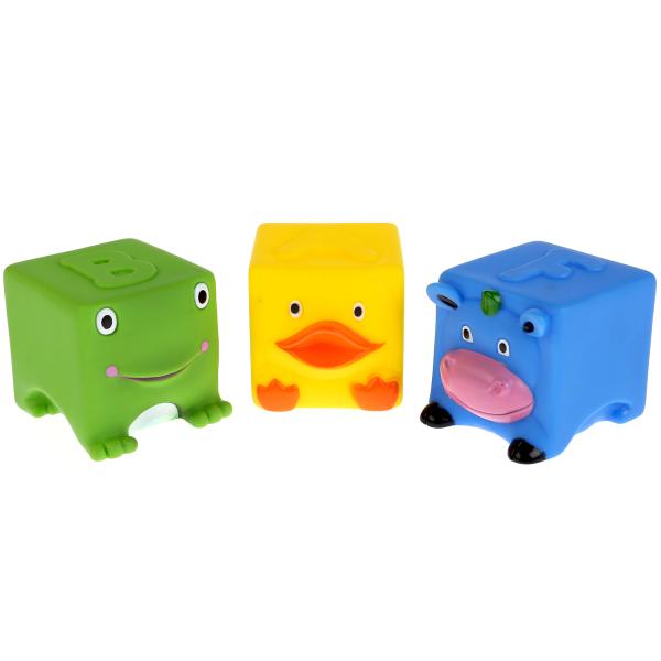 Игрушки пластизоль для купания "Играем вместе" 3 кубика (ABF) пищалка Игрушки пластизоль для купания "Играем вместе" 3 кубика (ABF) пищалка