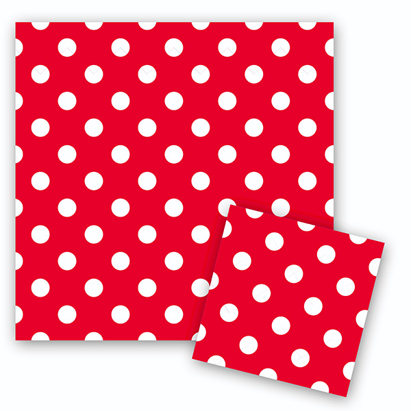 Салфетки Горошек Красный 33х33 см 12 шт Салфетки Горошек Красный 33х33 см 12 шт