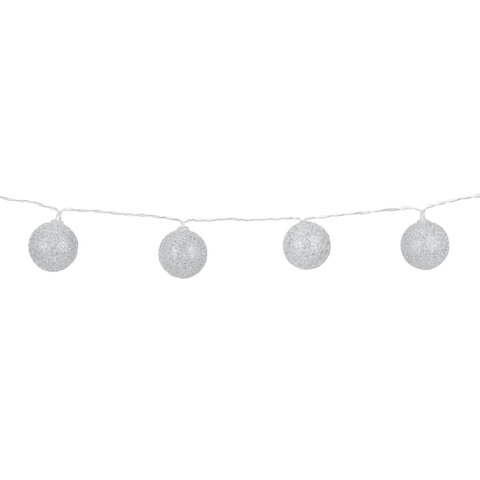 Электрогирлянда-нить комнатная "Шарики" 1,8 м, 16 LED, серебро, тёплый Электрогирлянда-нить комнатная "Шарики" 1,8 м, 16 LED, серебро, тёплый