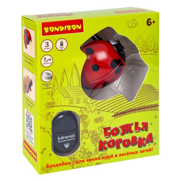 Игрушка развающая БОЖЬЯ КОРОВКА Bondibon Игрушка развающая БОЖЬЯ КОРОВКА Bondibon