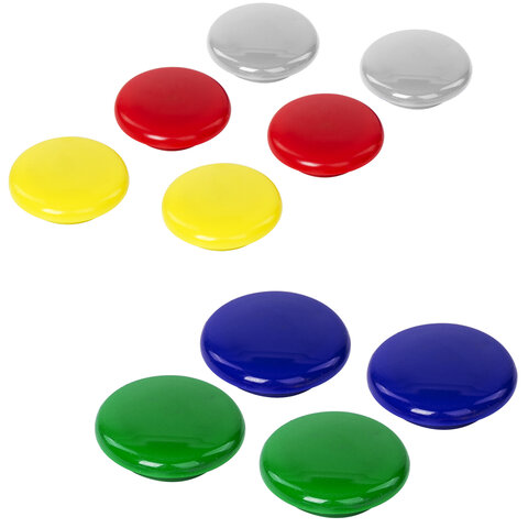 Магниты BRAUBERG "STANDARD", НАБОР 30 мм - 6 шт., 40 мм - 4 шт., Магниты BRAUBERG "STANDARD", НАБОР 30 мм - 6 шт., 40 мм - 4 шт.,