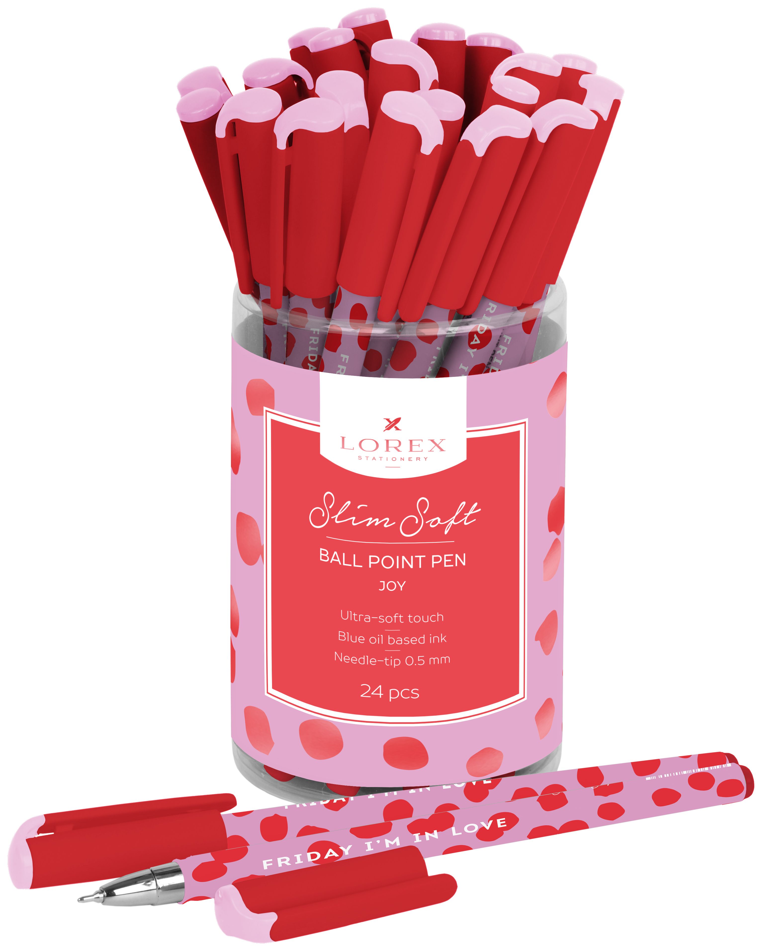 Ручка масляная LOREX JOY Slim Soft синий 0,5 мм синий кругл. корп. ultra-soft Ручка масляная LOREX JOY Slim Soft синий 0,5 мм синий кругл. корп. ultra-soft