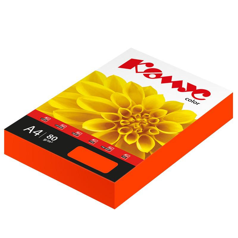 Бумага цветная Комус Color (шафран интенсив), 80г, А4, 500 л. Бумага цветная Комус Color (шафран интенсив), 80г, А4, 500 л.