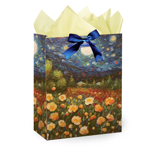 Пакет подарочный (1 штука) 18х10х23 см (M), "3D Flowers", ассорти, с Пакет подарочный (1 штука) 18х10х23 см (M), "3D Flowers", ассорти, с