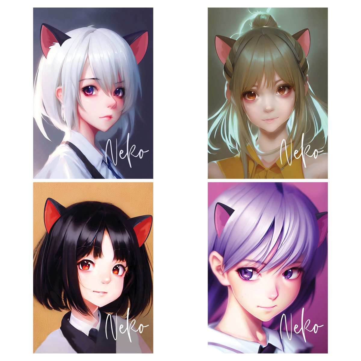 Тетрадь 80л., А5, клетка на гребне MESHU "Neko", двойная обложка, Тетрадь 80л., А5, клетка на гребне MESHU "Neko", двойная обложка,