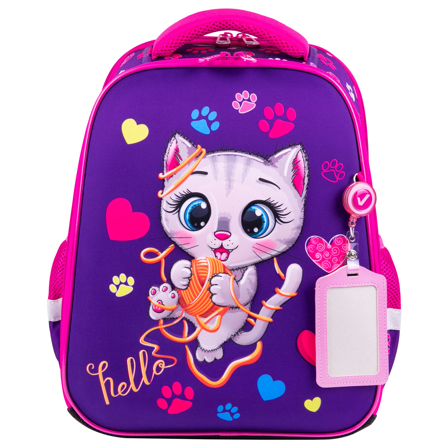 Ранец BRAUBERG FIT, 2 отделения, "Playing kitty", 3D-панель, 38х27х14 Ранец BRAUBERG FIT, 2 отделения, "Playing kitty", 3D-панель, 38х27х14