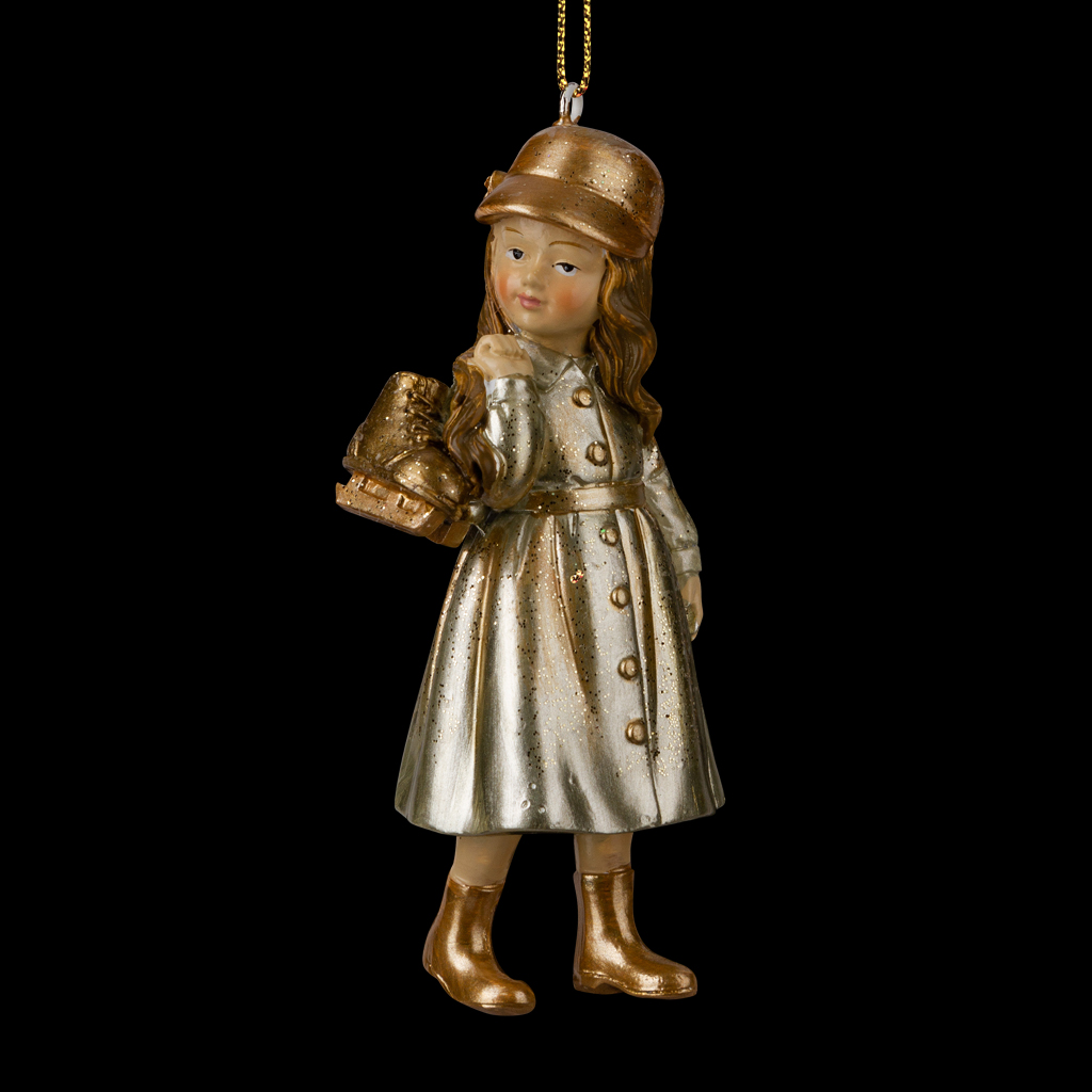 Украшение ErichKrause Decor® Девочка с коньками золотая 10см Украшение ErichKrause Decor® Девочка с коньками золотая 10см