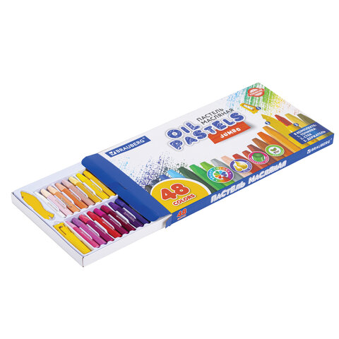 Пастель масляная восковые мелки утолщенные 48 цвета с точилкой, держателем и Пастель масляная восковые мелки утолщенные 48 цвета с точилкой, держателем и