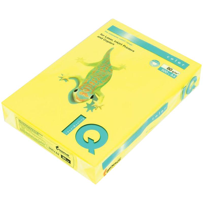 Бумага "IQ Color neon" А4, 80г/м2, 500л. (жёлтый неон): NEOGB штр.: Бумага "IQ Color neon" А4, 80г/м2, 500л. (жёлтый неон): NEOGB штр.: