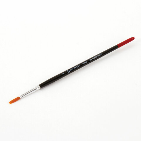 Кисть BRAUBERG синтетика, плоская, №4, 200867 Кисть BRAUBERG синтетика, плоская, №4, 200867