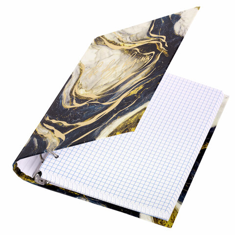 Тетрадь на кольцах А5 175х215 мм, 120 листов, твердый картон, фольга, клетка, Тетрадь на кольцах А5 175х215 мм, 120 листов, твердый картон, фольга, клетка,