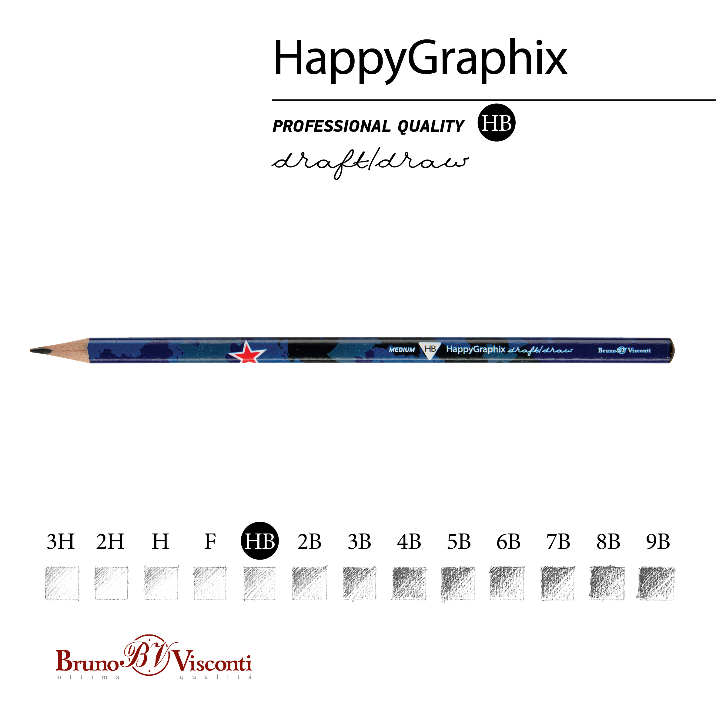 КАРАНДАШ ЧЕРНОГРАФИТОВЫЙ "HappyGraphix" МИЛИТАРИ СИНИЙ НВ КАРАНДАШ ЧЕРНОГРАФИТОВЫЙ "HappyGraphix" МИЛИТАРИ СИНИЙ НВ