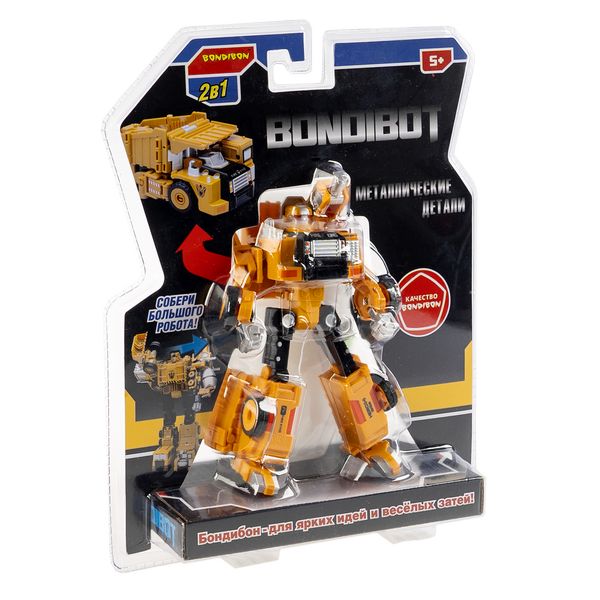 Трансформер "BONDIBOT 2 в 1", робот - самосвал, с металлическими Трансформер "BONDIBOT 2 в 1", робот - самосвал, с металлическими