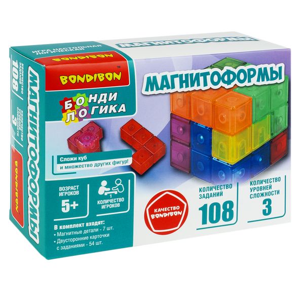 Настольная логическая игра- головоломка "МАГНИТОФОРМЫ" с 3D заданиями Настольная логическая игра- головоломка "МАГНИТОФОРМЫ" с 3D заданиями