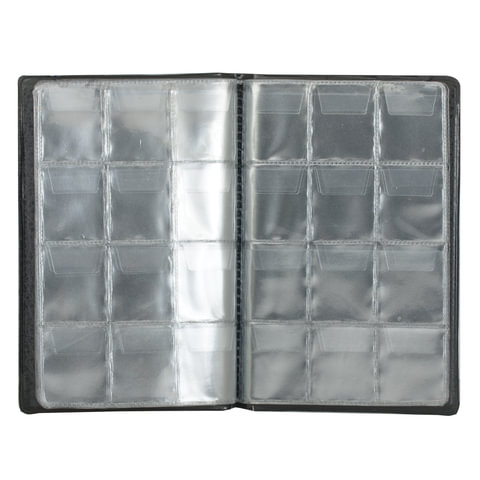 Альбом для монет, 115х170х10 мм, для 96 монет, 8 листов (карманы 33х38 мм), Альбом для монет, 115х170х10 мм, для 96 монет, 8 листов (карманы 33х38 мм),