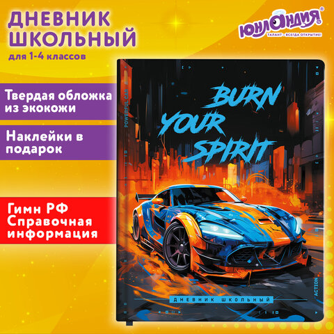 Дневник 1-4 класс 48 л., кожзам (твердая с поролоном), печать, наклейки, Дневник 1-4 класс 48 л., кожзам (твердая с поролоном), печать, наклейки,