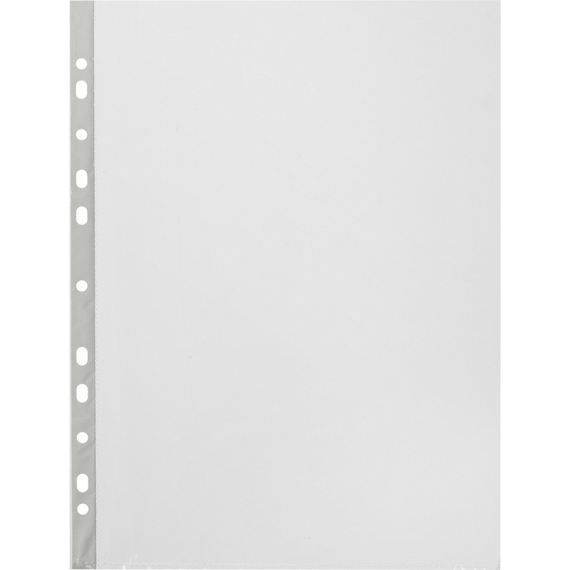 Папка -файл перфорированная А4 100шт., гладкая Элементари 0,45 мм Папка -файл перфорированная А4 100шт., гладкая Элементари 0,45 мм