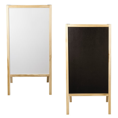 Доска-штендер двусторонняя для мела и магнитно-маркерная (54х109 см),