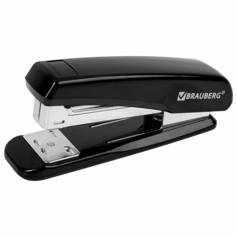 Степлер №24/6, 26/6 BRAUBERG "Nero", до 20 листов, черный, 222546 Степлер №24/6, 26/6 BRAUBERG "Nero", до 20 листов, черный, 222546