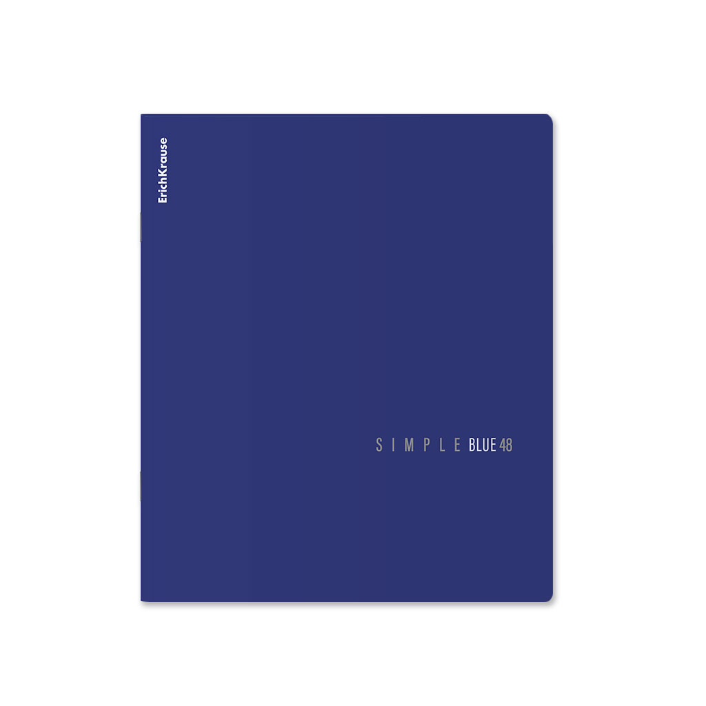 Тетрадь общая ученическая ErichKrause Simple Color, синий, 48 листов, клетка, Тетрадь общая ученическая ErichKrause Simple Color, синий, 48 листов, клетка,