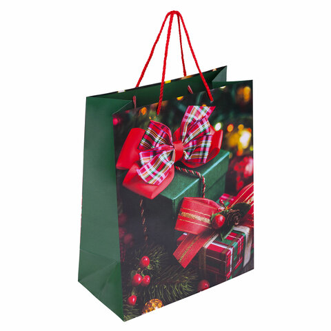Пакет подарочный НАБОР 4 штуки, новогодний, 26x13x32 см, "Winter Set",