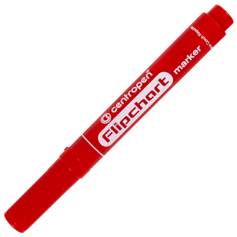 Маркеры для флипчарта CENTROPEN НАБОР 4 шт., НЕПРОПИТЫВАЮЩИЕ, АССОРТИ, круглый