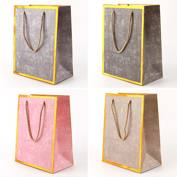 Пакет подарочный 23*18*10см "Darvish" ассорти цветной с золотой рамкой Пакет подарочный 23*18*10см "Darvish" ассорти цветной с золотой рамкой