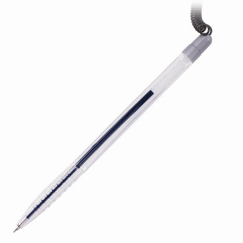 Ручка шариковая настольная BRAUBERG "Counter Pen", СИНЯЯ, пружинка,