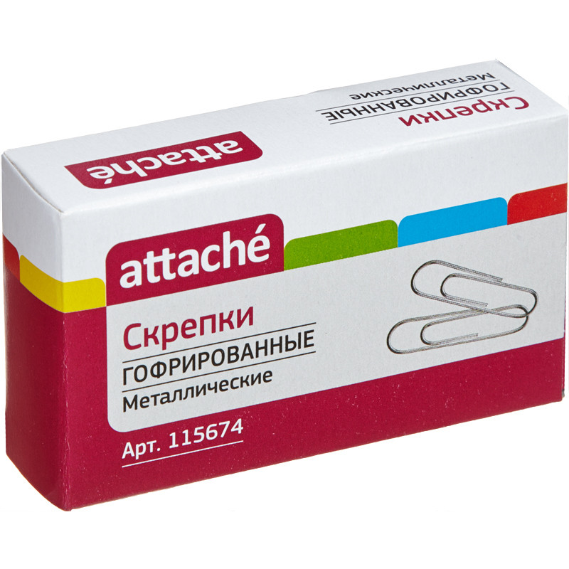 Скрепки 50 мм 50 шт./уп. ATTACHE Г50-50: б/покрытия,кругл,гофр,к/кор штр. Скрепки 50 мм 50 шт./уп. ATTACHE Г50-50: б/покрытия,кругл,гофр,к/кор штр.