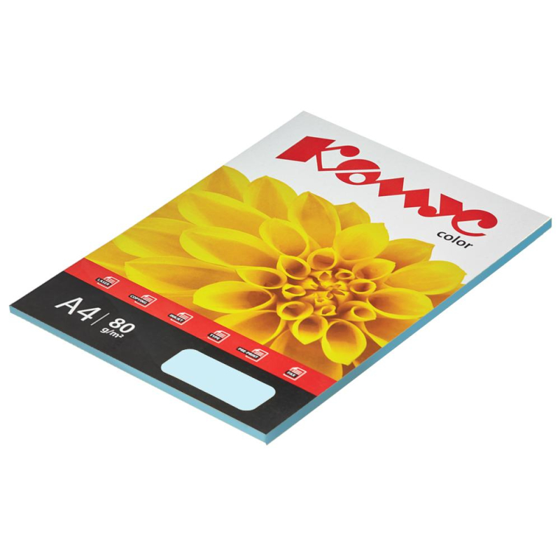 Бумага цветная Комус Color (голубая пастель), 80г, А4, 50 л. Бумага цветная Комус Color (голубая пастель), 80г, А4, 50 л.