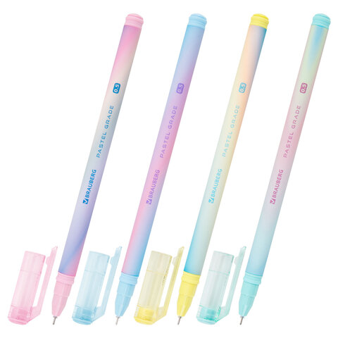 Ручка гелевая BRAUBERG GRADE PASTEL, СИНЯЯ, игольчатый узел 0,5 мм, линия письма Ручка гелевая BRAUBERG GRADE PASTEL, СИНЯЯ, игольчатый узел 0,5 мм, линия письма