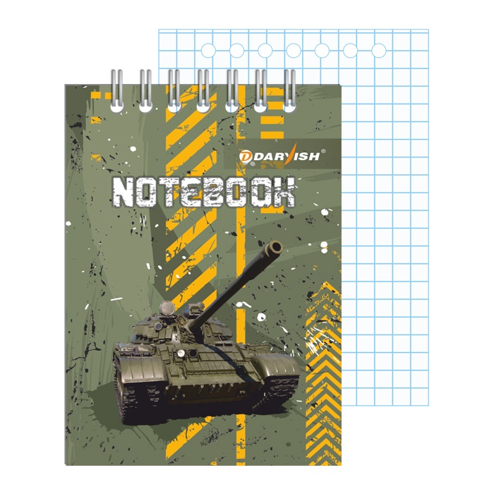 Блокнот 7*10см 60л "Танки" на гребне плотность 55гр/м2 Блокнот 7*10см 60л "Танки" на гребне плотность 55гр/м2