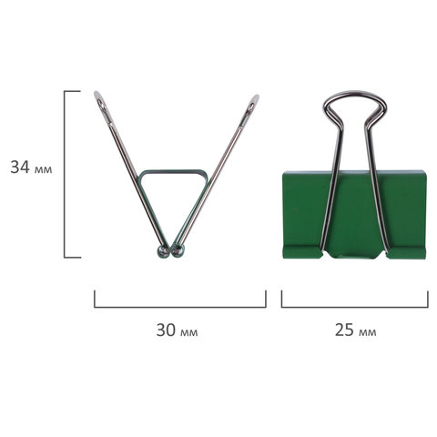 Зажимы для бумаг BRAUBERG, КОМПЛЕКТ 12 шт., 25 мм, на 100 листов, цветные, Зажимы для бумаг BRAUBERG, КОМПЛЕКТ 12 шт., 25 мм, на 100 листов, цветные,