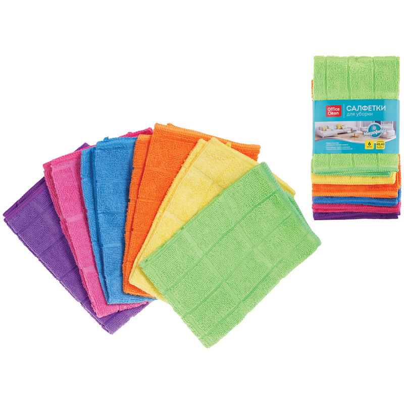 Салфетки для уборки OfficeClean "Универсальные", набор 6 шт., Салфетки для уборки OfficeClean "Универсальные", набор 6 шт.,