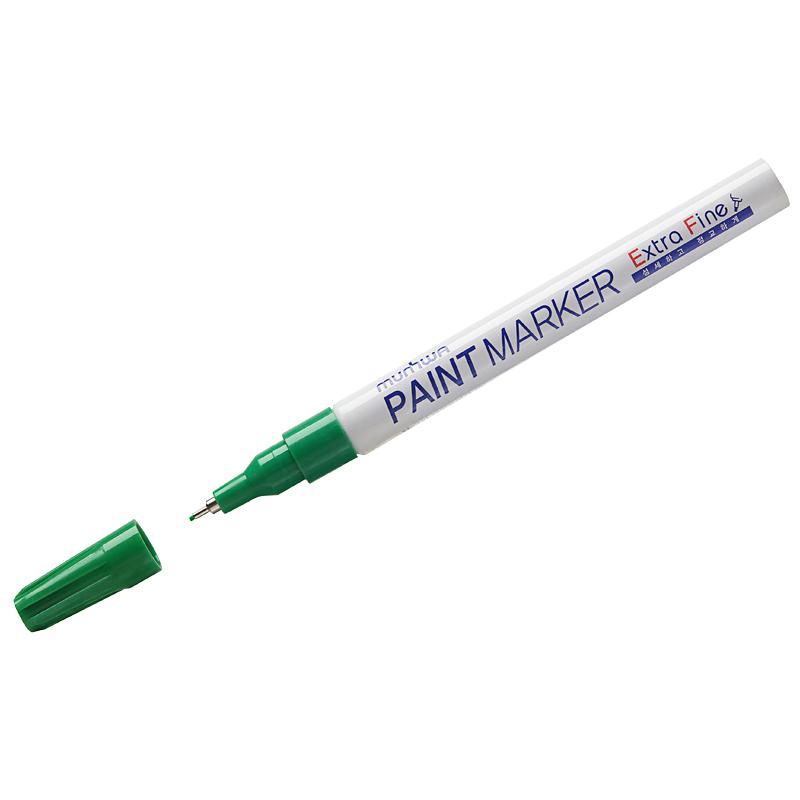 Маркер-краска MunHwa "Extra Fine Paint Marker" зеленая, 1мм, Маркер-краска MunHwa "Extra Fine Paint Marker" зеленая, 1мм,
