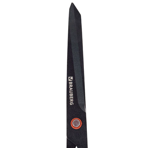 Ножницы BRAUBERG "Super special", 220 мм, черные, 3-сторонняя заточка,