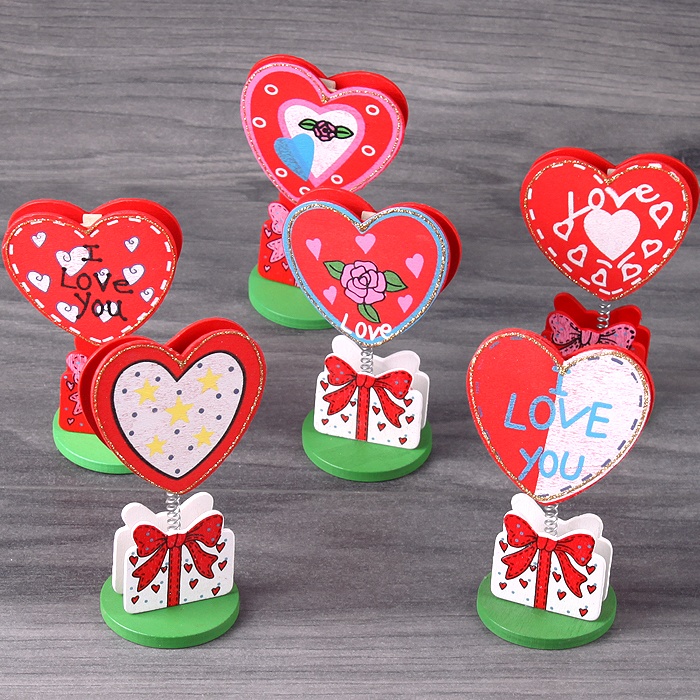 Сувенир "Сердце" зажим деревянный Сувенир "Сердце" зажим деревянный
