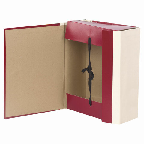 Папка для бумаг архивная А4 (225х310 мм), 120 мм, 4 завязки, бумвинил, корешок -