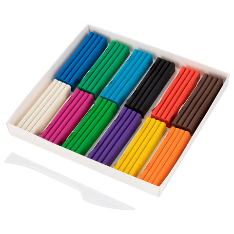 Пластилин классический "МОНСТРИКИ", 12 цветов, 240 г, СТЕК, ВЫСШЕЕ