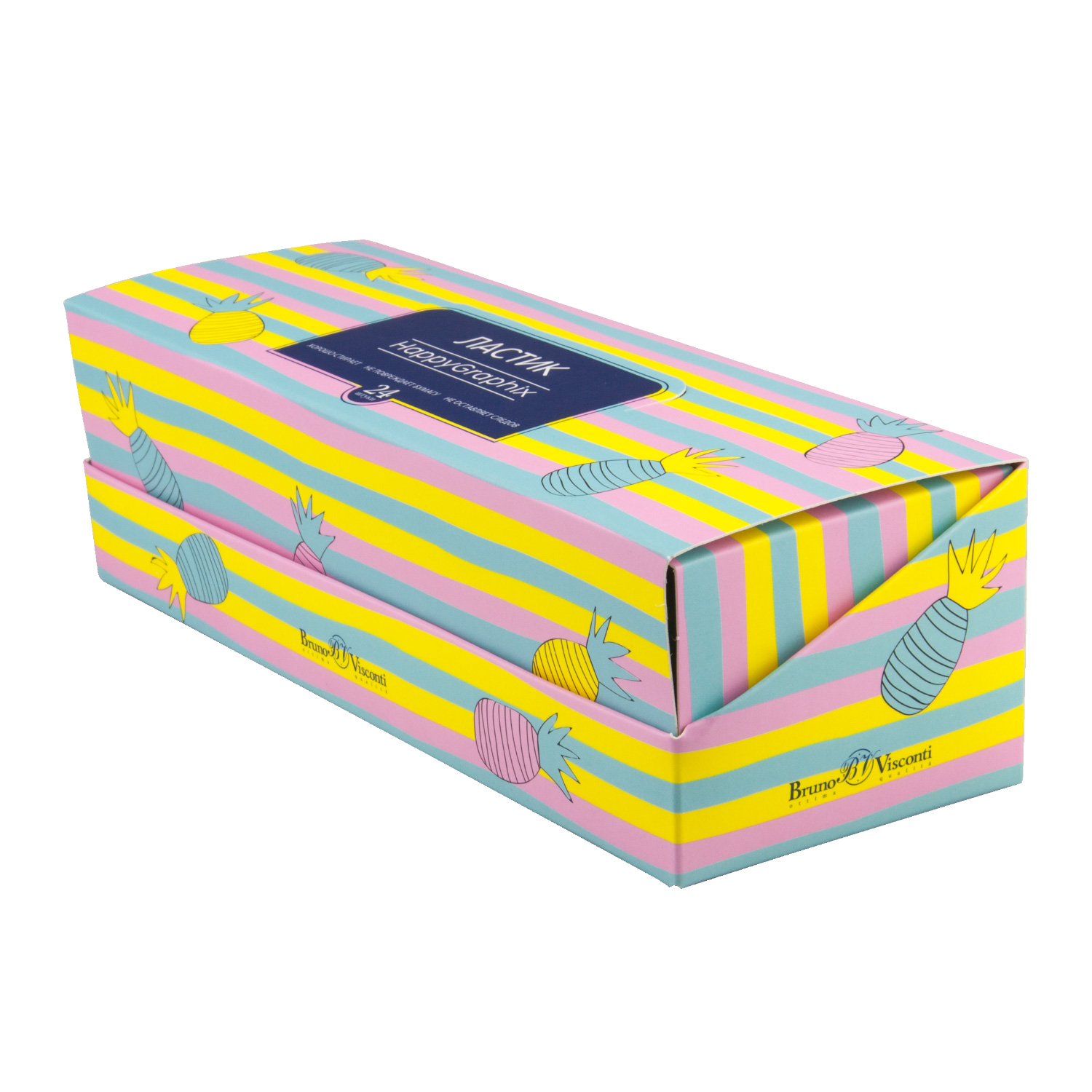 ЛАСТИК "HappyGraphix. Ананасики", 3 цвета ЛАСТИК "HappyGraphix. Ананасики", 3 цвета